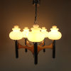 gaetano sciolari chandelier with opalina glass spheres