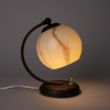 Art deco desk lamp with marble opaline lampshade from France 1930s
