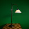 Art deco adjustable lamp with opaline lampshade from Italy 1970s