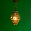 Small beige Seguso caged glass pendant from Murano Venice Italy 1960s