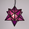 Moroccan purple star light with metal frame vintage