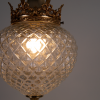 Pineapple glass pendant light gold baroque 1970s mid century ceiling lamp
