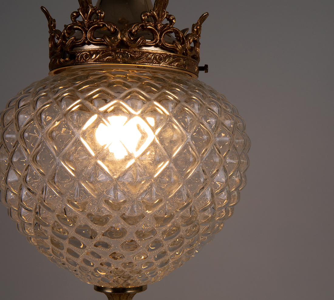 gold pineapple ceiling light