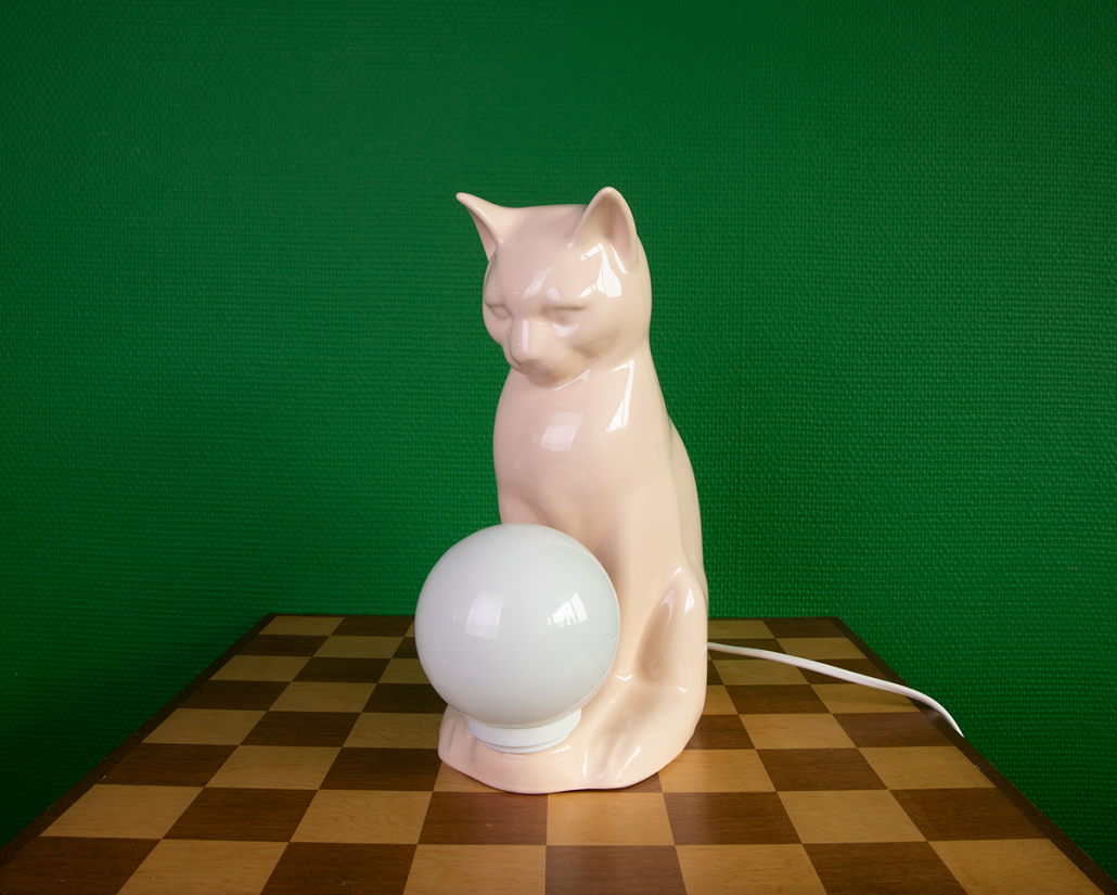 pink cat lamp