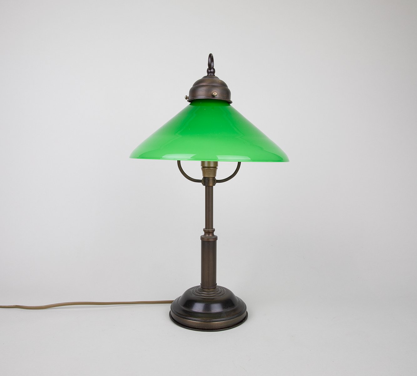 green art deco table lamp