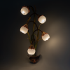 grote brocante wandlamp met bloemen