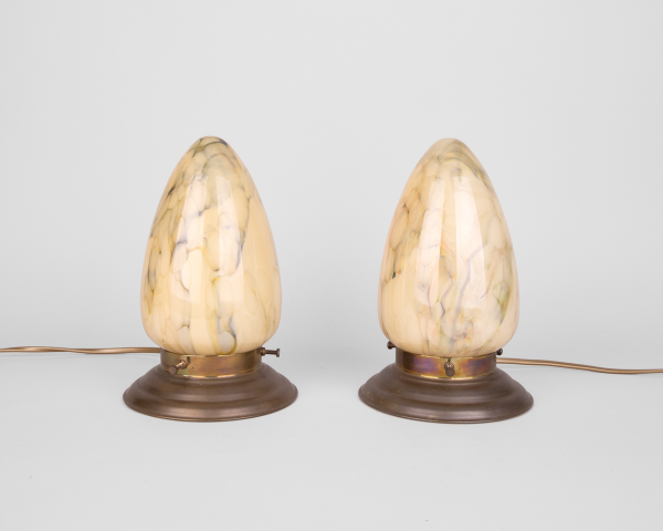 Marble opaline wall or table lamps art deco lighting