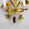 Italian wall sconces with flowers and grapes floral florantine wall lamps