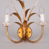 Golden Hollywood Regency wheat wall lamps set of two Coco Chanel Hans Kögl