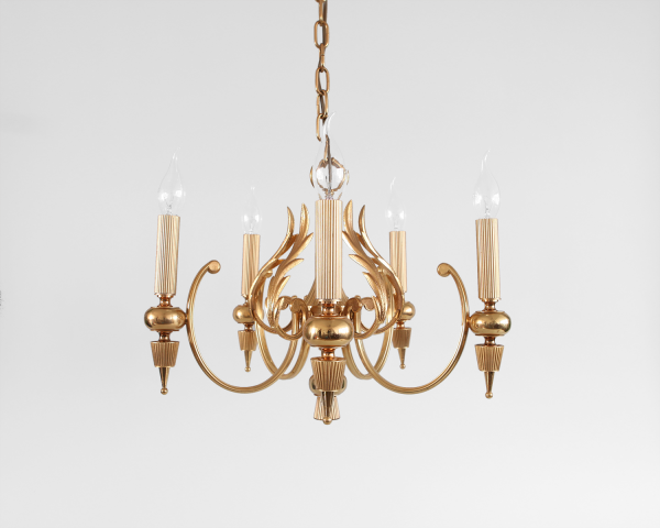 golden sciolari chandelier gold plated italian vintage design lighting