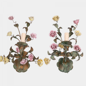 Italian floral wall sconces wall lamps appliques vintage