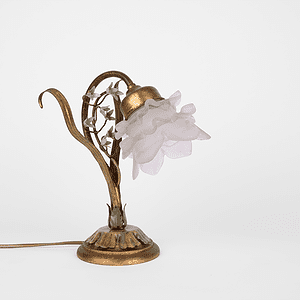 Italian flower table lamp with snowdrops