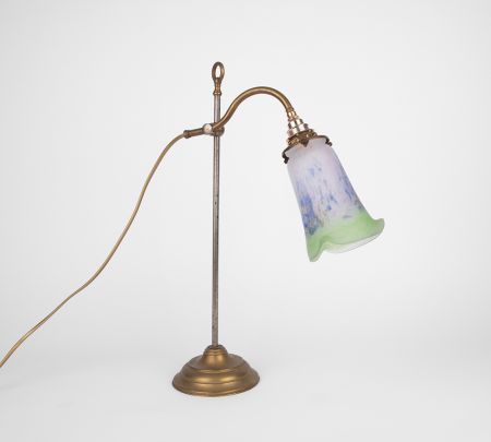 Art Nouveau Noverdy pâte de verre table lamp french antique
